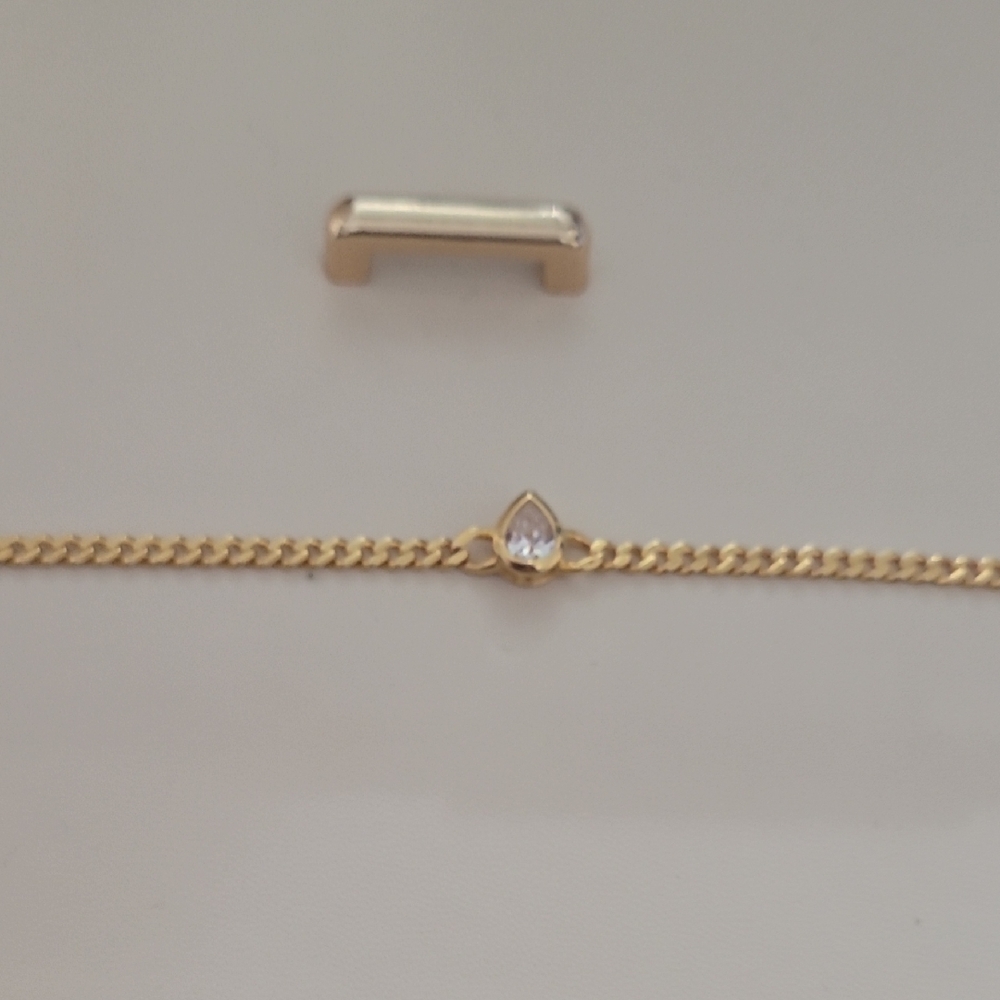 Gold Over Sterling Silver Moissanite Bracelet